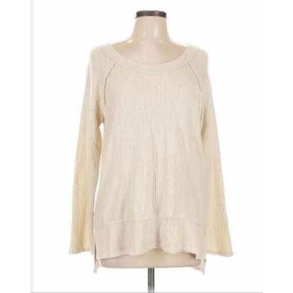 Anthropologie Eri + Ali Waffle Knit Top - Picture 1 of 4
